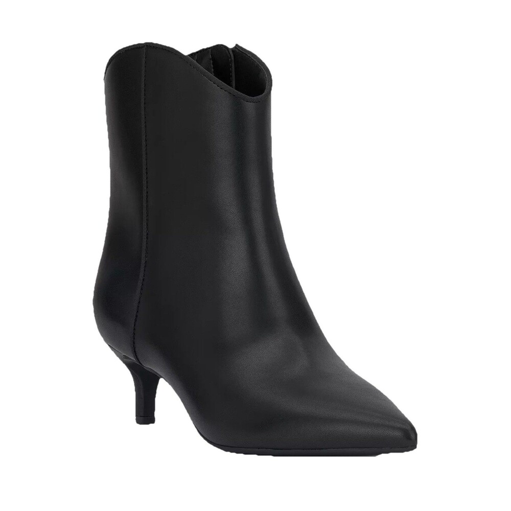 On 34th Aatira Black Booties Pointed Toe Kitten Heel Boots size 6.5 NWT